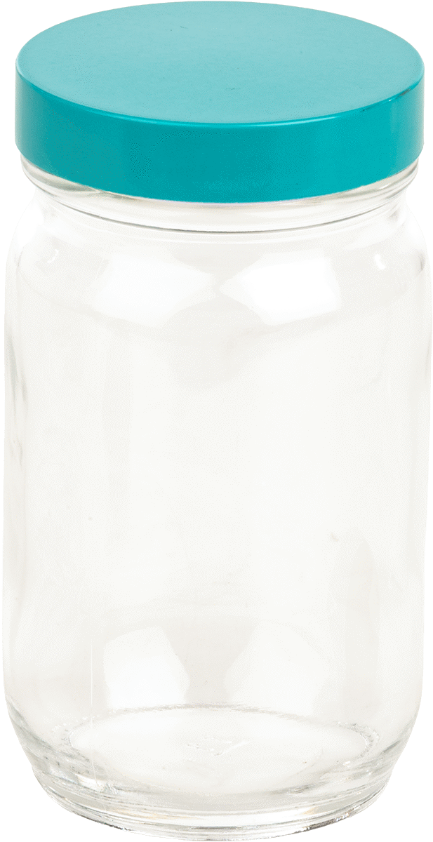 Şeffaf Cam Kavanoz, PTFE Plastik Conta ile, 8 FL oz/235 ml Kapasite