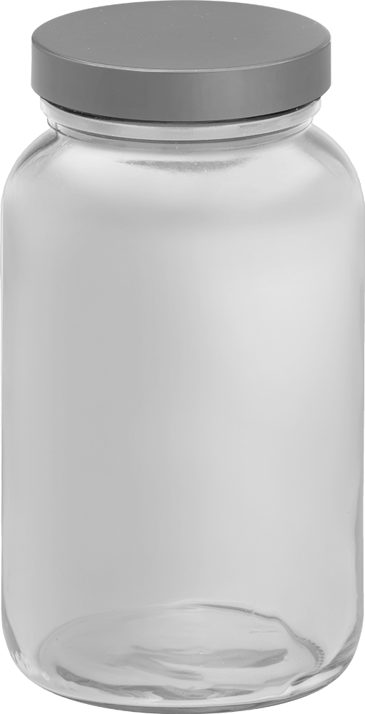 Şeffaf Cam Kavanoz, PTFE Plastik Conta ile, 8 FL oz/235 ml Kapasite