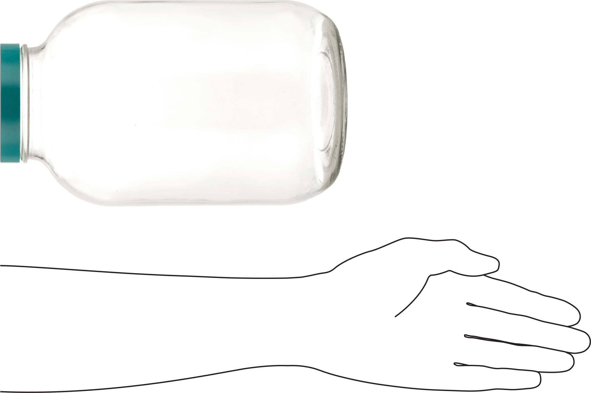 Şeffaf Cam Kavanoz, PTFE Plastik Conta ile, 1 Galon/3775 ml Kapasite