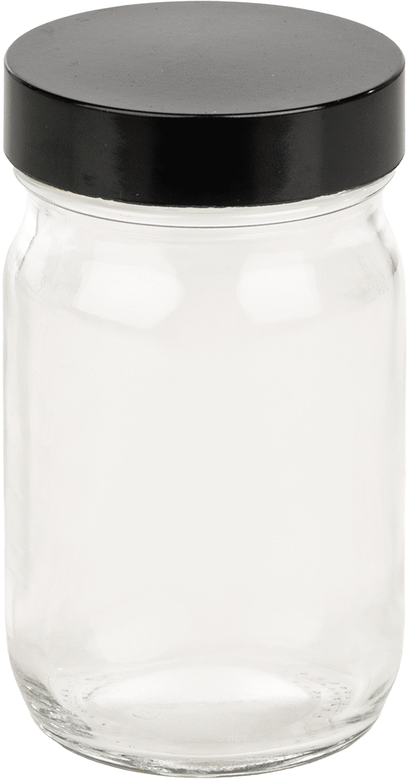 Şeffaf Cam Kavanoz, Kaplamalı Kağıt Conta ile, 4 FL oz/120 ml Kapasite