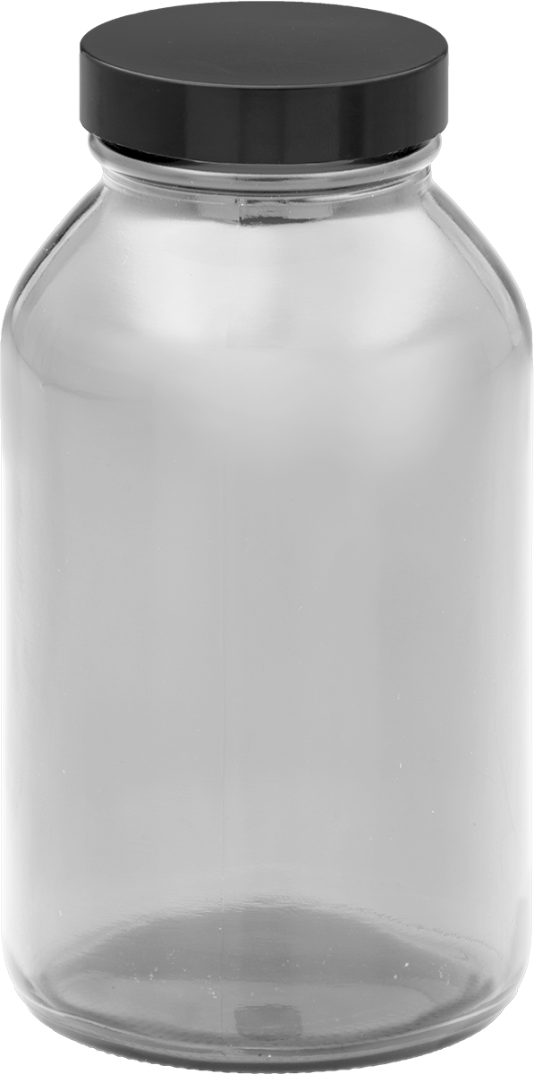 Şeffaf Cam Kavanoz, Kaplamalı Kağıt Conta ile, 4 FL oz/120 ml Kapasite