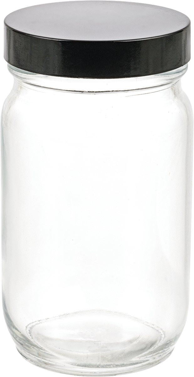 Şeffaf Cam Kavanoz, Kaplamalı Kağıt Conta ile, 8 FL oz/235 ml Kapasite