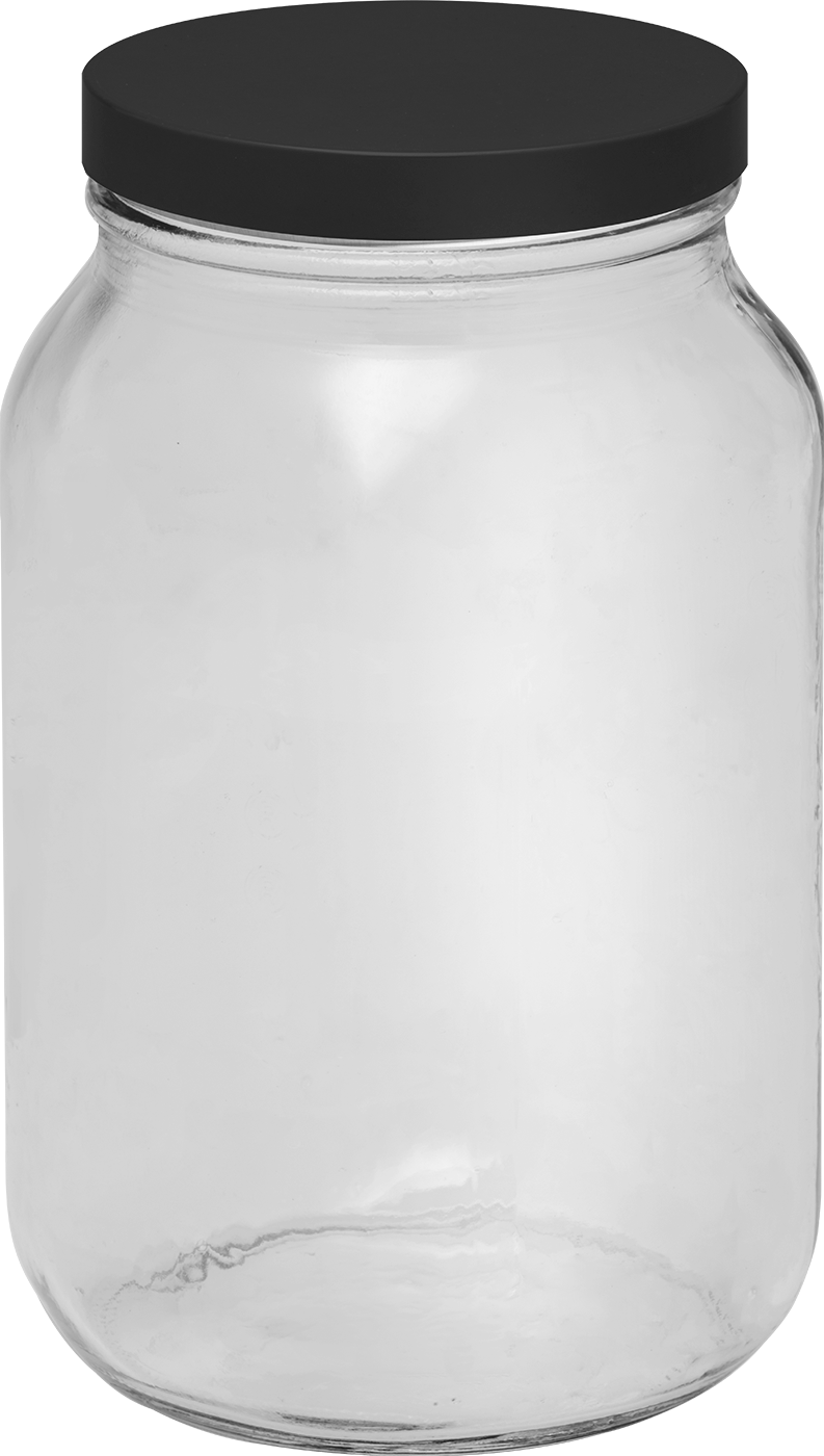Şeffaf Cam Kavanoz, Kaplamalı Kağıt Conta ile, 16 FL oz/475 ml Kapasite