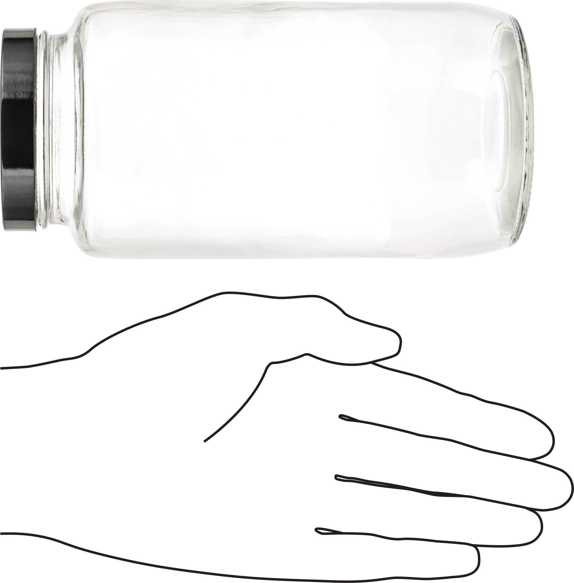Şeffaf Cam Kavanoz, Kaplamalı Kağıt Conta ile, 32 FL oz/950 ml Kapasite