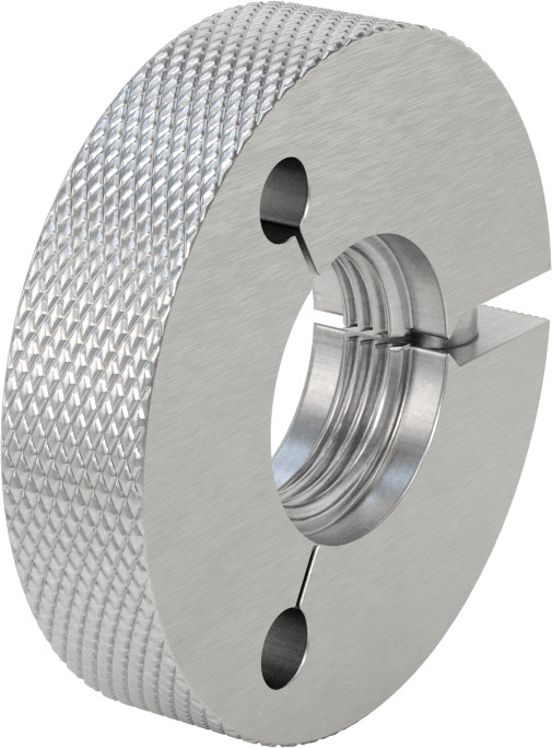 Kalibrasyon Sertifikalı Sol Dişli Halka Ölçer, Geçer Mastarı, Sınıf 3A Dişli Uyumu için, 1-1/4"-12 Diş Boyutu