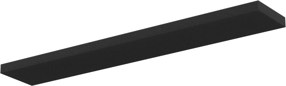 Kaymaz Yapışkan Arka Yüzlü Koruyucu Ayaklar, 1“ Uzunluk x 6” Genişlik x 3/16" Yükseklik Siyah PVC Köpük Taban