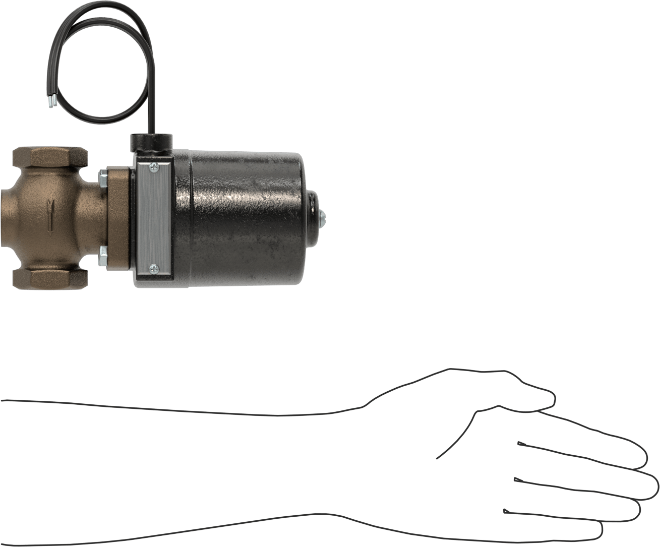 Buhar için Bronz Gövdeli Solenoid Açma/Kapama Vanası, Cam Dolgulu PTFE Conta, 3/4 NPT Dişi, 180 Maksimum PSI
