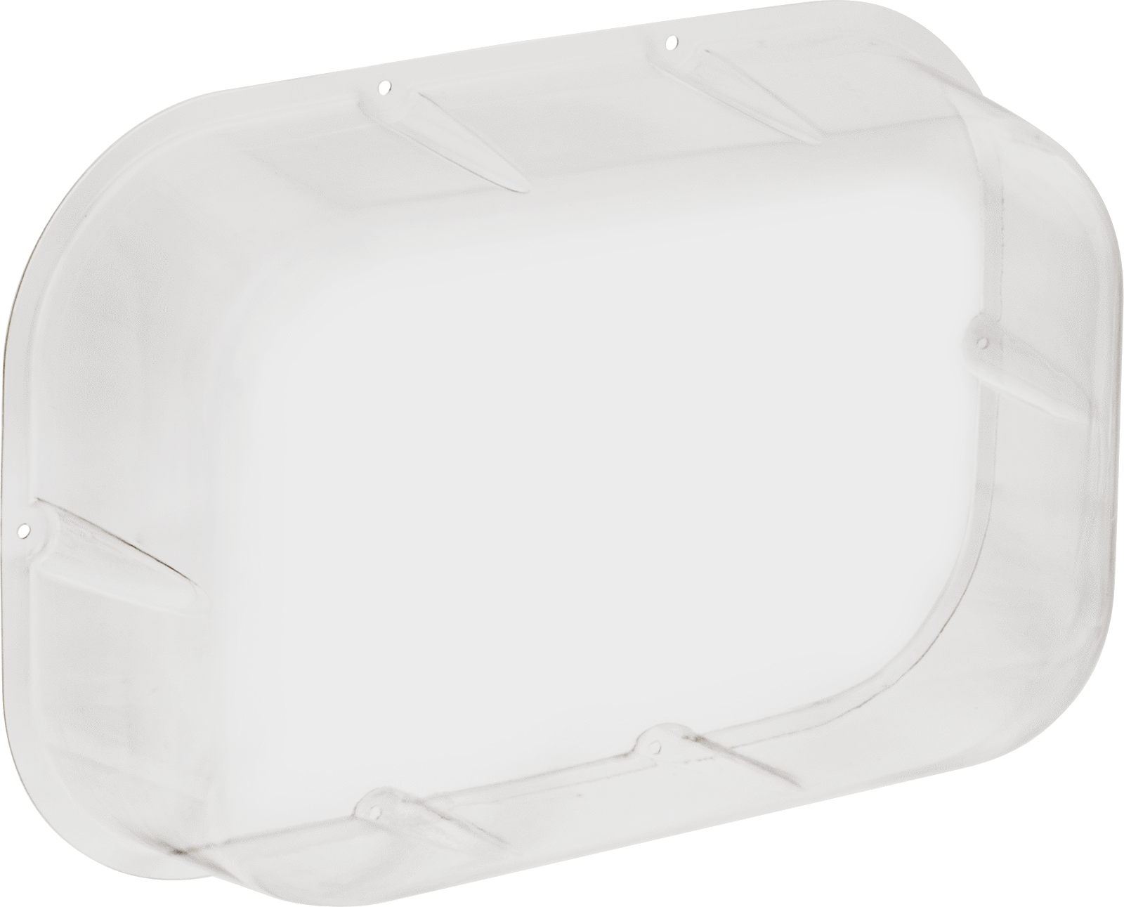 Tavan ve Duvar Işıkları için Işık Koruyucu, Polikarbonat Plastik, 15-1/4“ Yükseklik x 22” Genişlik