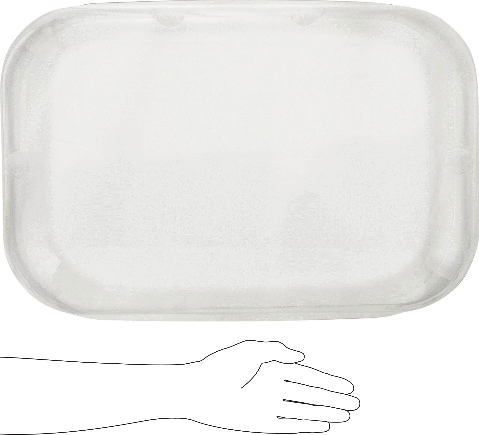 Tavan ve Duvar Işıkları için Işık Koruyucu, Polikarbonat Plastik, 15-1/4“ Yükseklik x 22” Genişlik