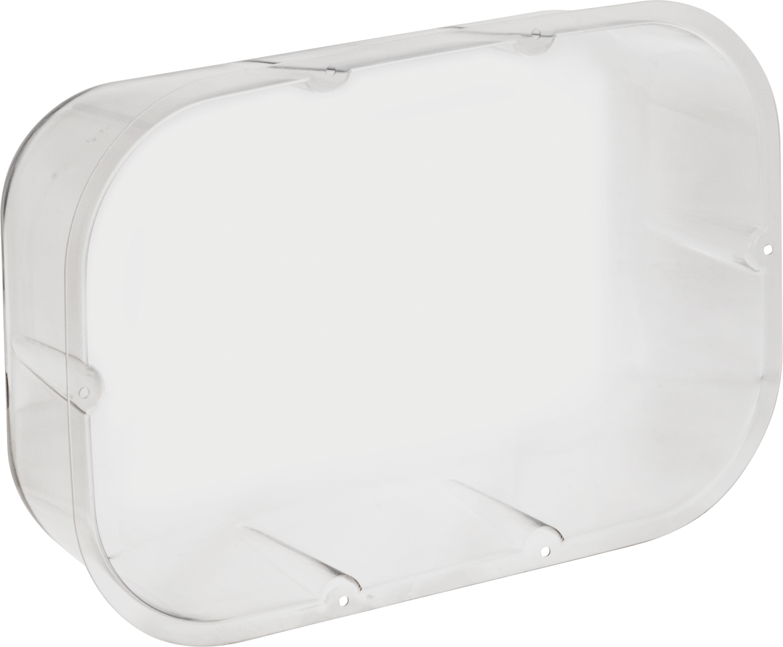 Tavan ve Duvar Işıkları için Işık Koruyucu, Polikarbonat Plastik, 15-1/4“ Yükseklik x 22” Genişlik