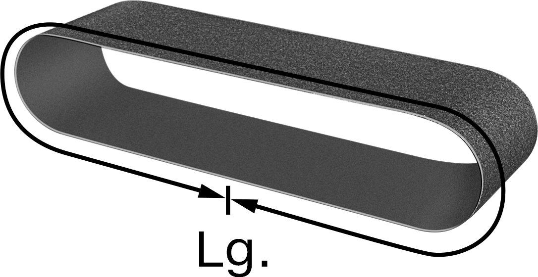 Paslanmaz Çelik ve Sert Metaller için Yastıklı Zımpara Bandı, Naylon Ağ, Kaba Sınıf, 1/2“ Genişlik x 18” Uzunluk
