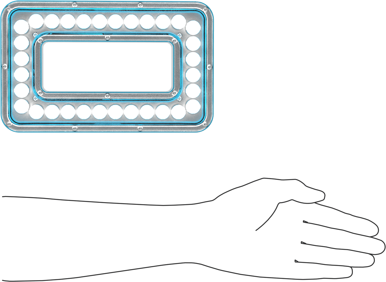 Makine Görüşü Halka Işığı, Dikdörtgen, Beyaz LED, 9 inç Uzunluk x 5-5/8 inç Genişlik (Toplam)