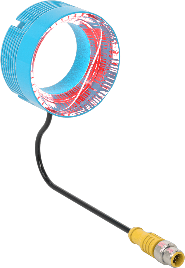 Makine Görüşü Halka Işığı, Yuvarlak, Kırmızı LED, 3" Toplam Çap