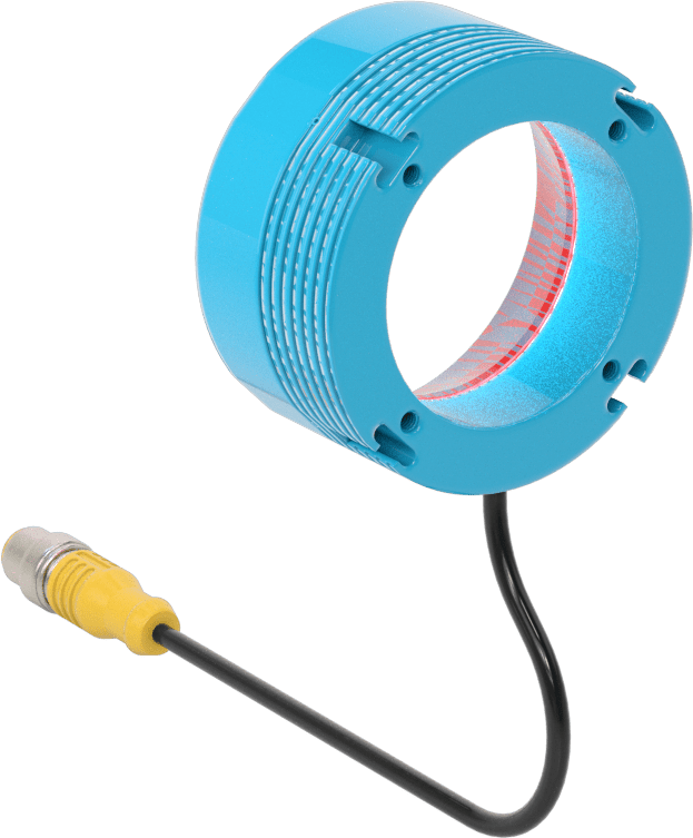 Makine Görüşü Halka Işığı, Yuvarlak, Kırmızı LED, 3" Toplam Çap