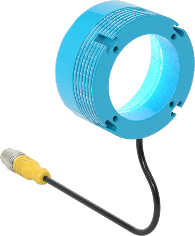 Makine Görüşü Halka Işığı, Yuvarlak, Beyaz LED, 3" Toplam Çap