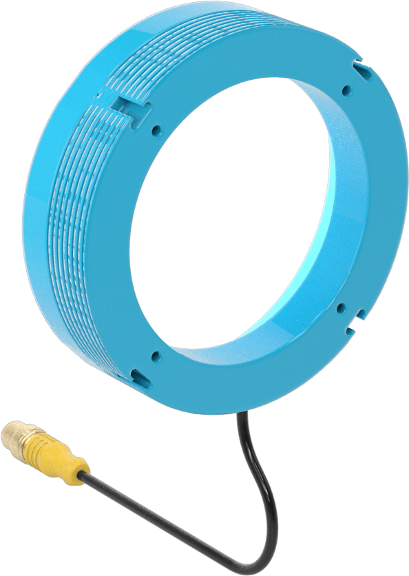 Makine Görüşü Halka Işığı, Yuvarlak, Beyaz LED, 5-1/2" Toplam Çap