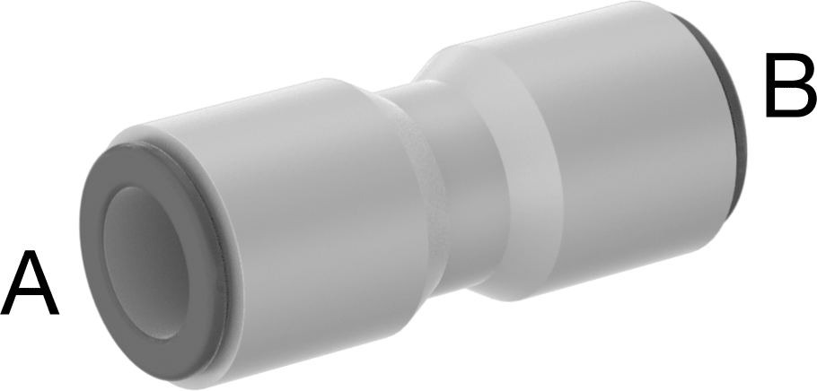 Sıcak İçme Suyu Push-to-Connect Bağlantı Elemanı, Düz Redüktör 1/2“ x 5/16” Boru Dış Çapı