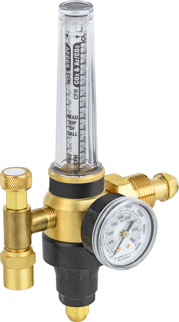 Easy-Read Tank Üstü Basınç Düzenleme Vanası, Argon ve Argon/CO2 Karışımı için 1 adet Akış Ölçer ile, CGA 580