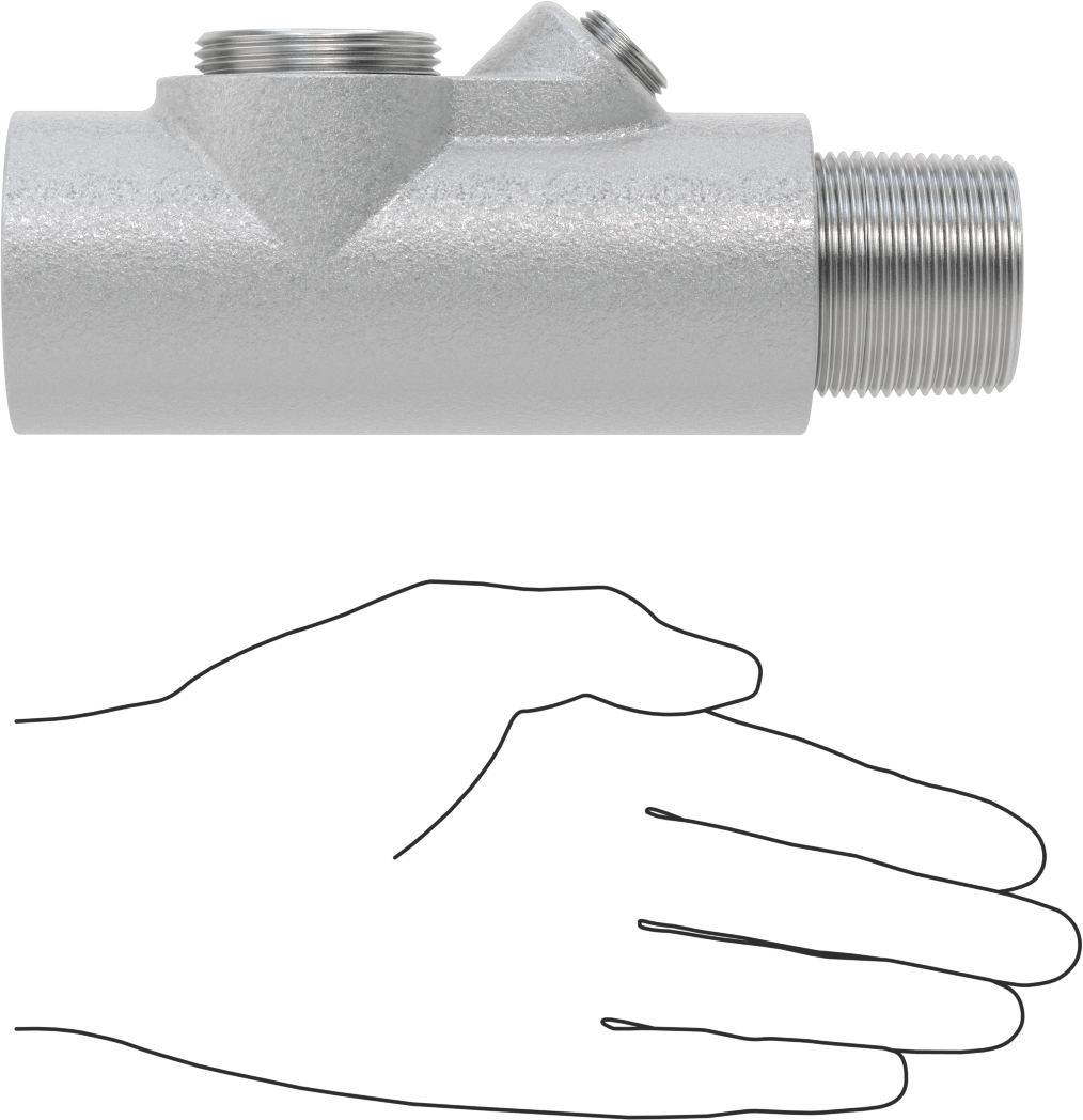 Tehlikeli Ortamlar için Kablo Kanalı, Adaptör, 1-1/4 Dişi x 1-1/4 Erkek NPT
