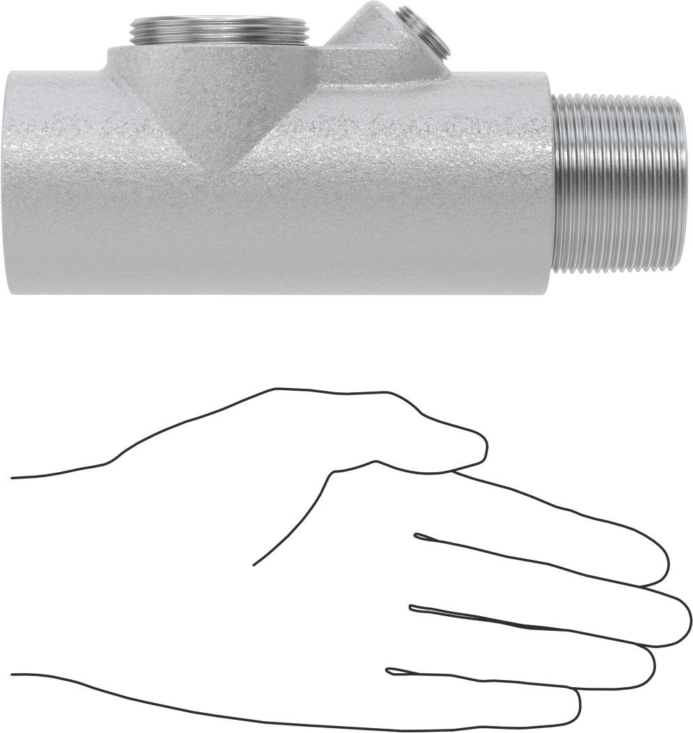 Tehlikeli Ortamlar için Kablo Kanalı, Adaptör, 1-1/2 Dişi x 1-1/2 Erkek NPT