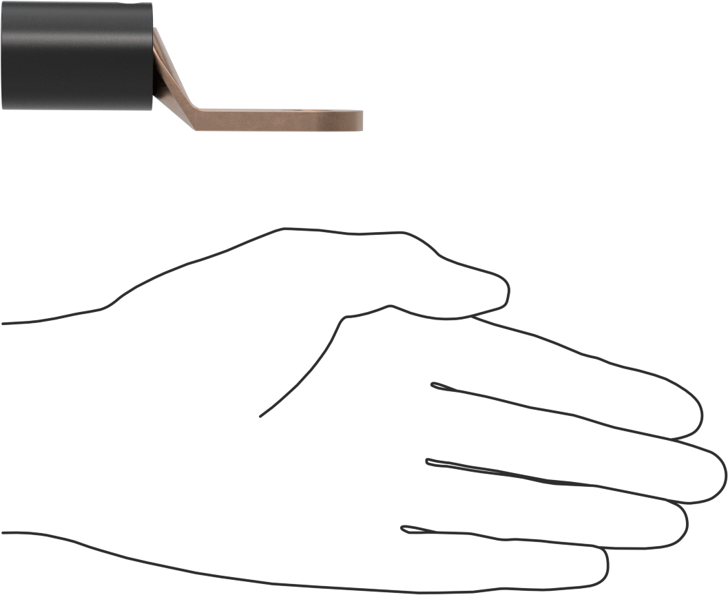 Yalıtımlı Ayar Vidası Kaynak Pabucu, Düz, 1 Delik-1 Tel, 6-1/0 AWG için