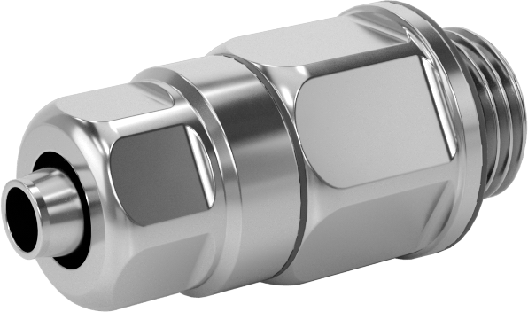 Yiyecek ve İçecek için Sıkıştırmalı Boru Bağlantı Parçası, Sıhhi, 6 mm Boru Dış Çapı x 1/8 BSPP Erkek için Adaptör