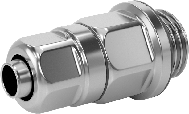 Yiyecek ve İçecek için Sıkıştırmalı Boru Bağlantı Parçası, Sıhhi, 8 mm Boru Dış Çapı x 1/4 BSPP Erkek için Adaptör