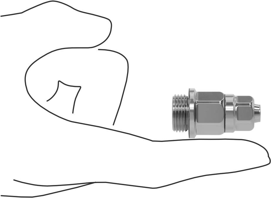 Yiyecek ve İçecek için Sıkıştırmalı Boru Bağlantı Parçası, Sıhhi, 10 mm Dış Çaplı Boru x 3/8 BSPP Erkek için Adaptör