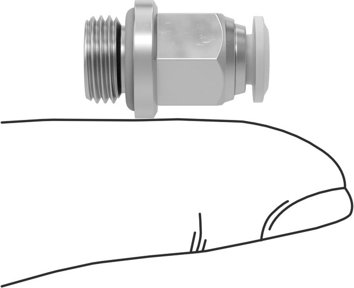 Nikel Kaplı Pirinç Bas-Bağlan Bağlantı Elemanı, 4 mm Boru Dış Çapı x 1/8 BSPP Erkek için Düz Adaptör