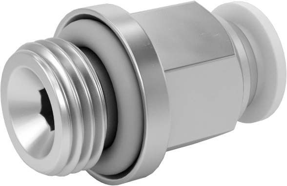 Nikel Kaplı Pirinç Bas-Bağlan Bağlantı Elemanı, 4 mm Boru Dış Çapı x 1/8 BSPP Erkek için Düz Adaptör