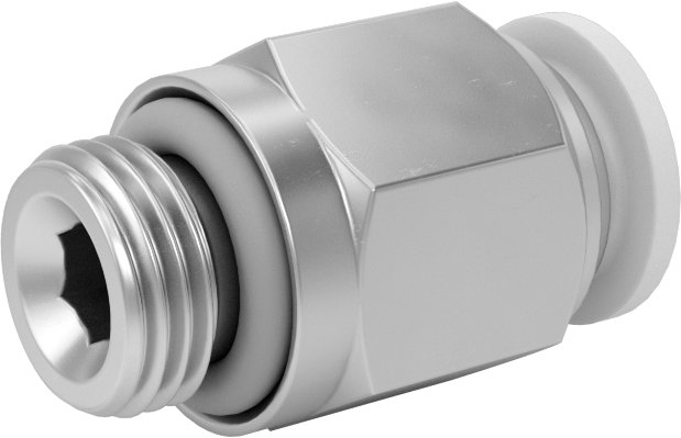Nikel Kaplı Pirinç Bas-Bağlan Bağlantı Elemanı, 6 mm Boru Dış Çapı x 1/8 BSPP Erkek için Düz Adaptör