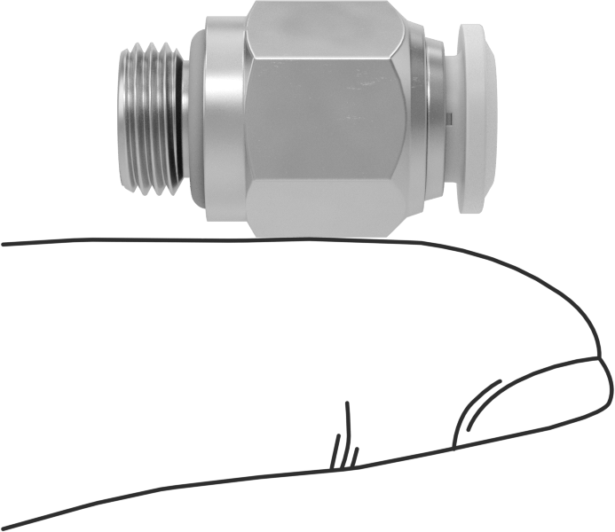 Nikel Kaplı Pirinç Bas-Bağlan Bağlantı Elemanı, 6 mm Boru Dış Çapı x 1/8 BSPP Erkek için Düz Adaptör