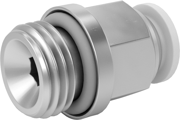Nikel Kaplı Pirinç Bas-Bağlan Bağlantı Elemanı, 6 mm Boru Dış Çapı x 1/4 BSPP Erkek için Düz Adaptör