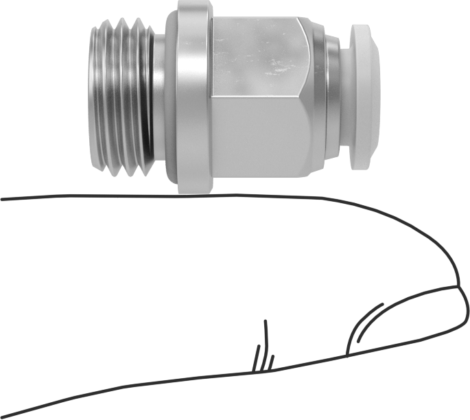 Nikel Kaplı Pirinç Bas-Bağlan Bağlantı Elemanı, 6 mm Boru Dış Çapı x 1/4 BSPP Erkek için Düz Adaptör