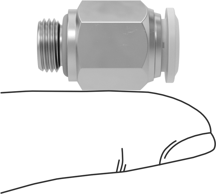 Nikel Kaplı Pirinç Bas-Bağlan Bağlantı Elemanı, 8 mm Dış Çaplı Boru x 1/8 BSPP Erkek için Düz Adaptör