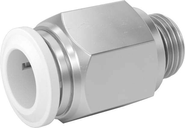 Nikel Kaplı Pirinç Bas-Bağlan Bağlantı Elemanı, 8 mm Dış Çaplı Boru x 1/8 BSPP Erkek için Düz Adaptör