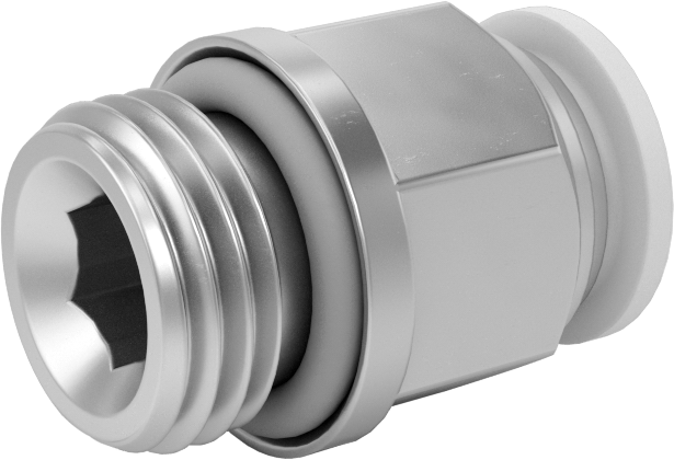 Nikel Kaplı Pirinç Bas-Bağlan Bağlantı Elemanı, 8 mm Dış Çaplı Boru x 1/4 BSPP Erkek için Düz Adaptör