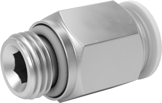 Nikel Kaplı Pirinç Bas-Bağlan Bağlantı Elemanı, 10 mm Boru Dış Çapı x 1/4 BSPP Erkek için Düz Adaptör