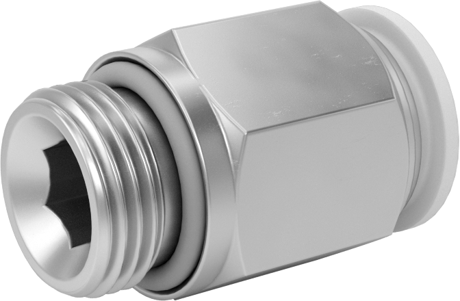 Nikel Kaplı Pirinç Bas-Bağlan Bağlantı Elemanı, 12 mm Boru Dış Çapı x 3/8 BSPP Erkek için Düz Adaptör