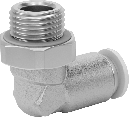 Nikel Kaplı Pirinç Bas-Bağlan Bağlantı Elemanı, 90 Derece Döner Dirsek, 4 mm Boru Dış Çapı x 1/8 BSPP Erkek