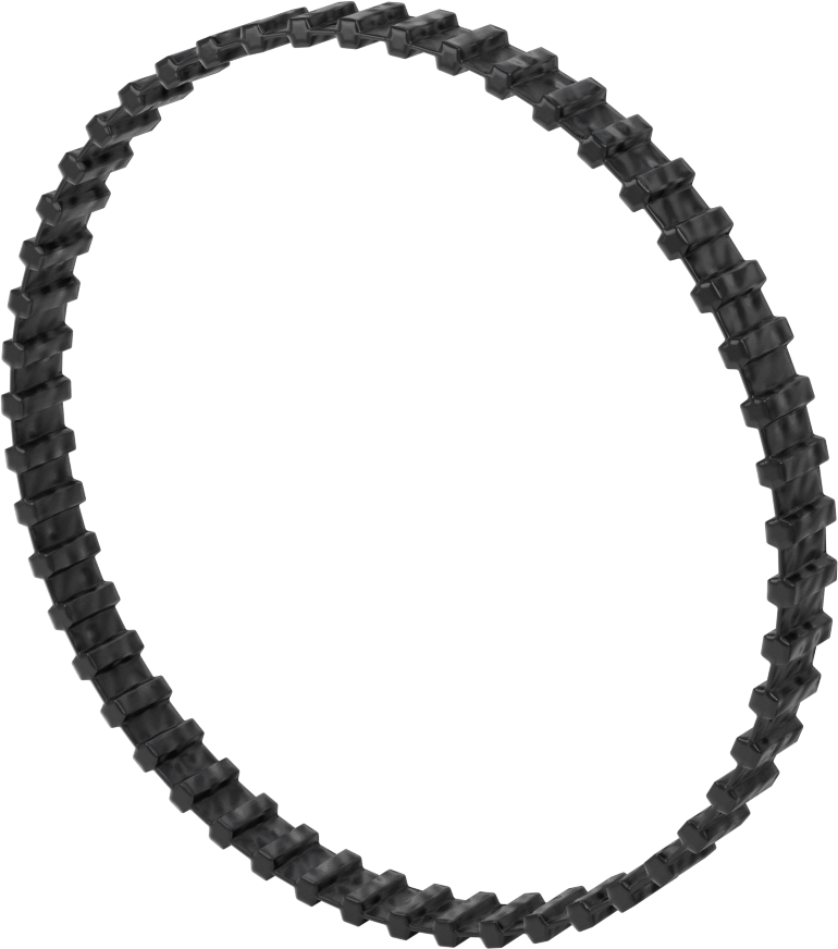 Her İki Yüzünde Dişli Zaman Kayışı, L Serisi, 1/2" Genişlik, Ticaret No. TP187L050