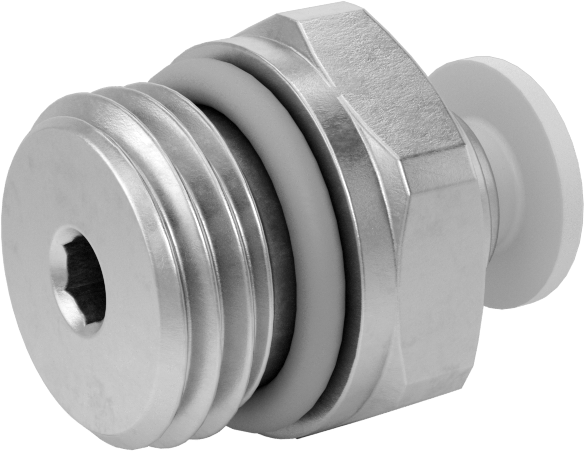Yüksek Sıcaklık Push-to-Connect Bağlantı Elemanı, Düz Adaptör, 4 mm Boru Dış Çapı x 1/4 BSPP Erkek için
