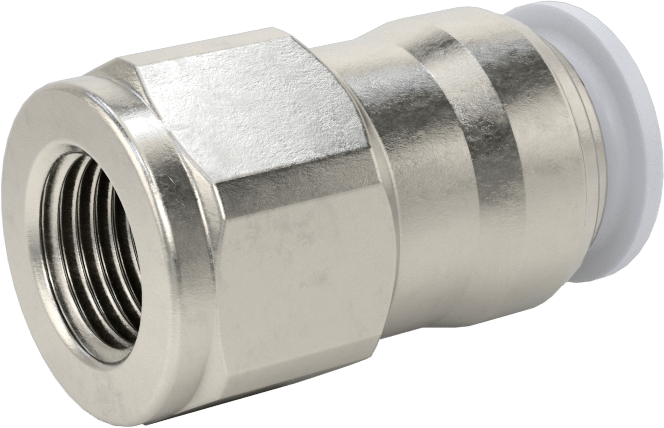 Yüksek Sıcaklık Push-to-Connect Bağlantı Elemanı, Düz Adaptör, 8 mm Boru Dış Çapı x 1/8 BSPP Dişi için