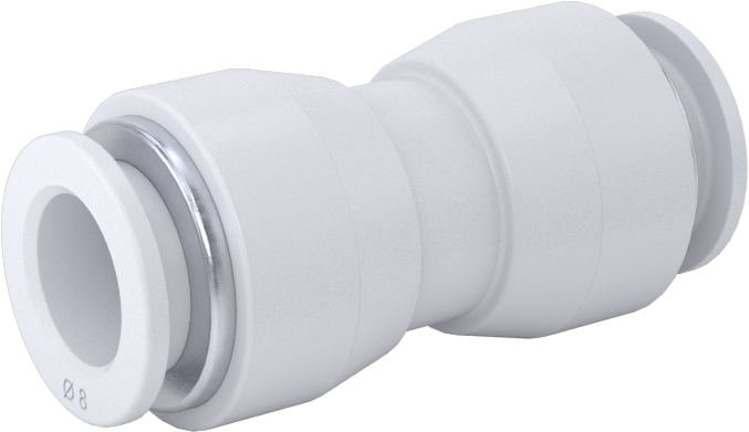 Yüksek Sıcaklık Push-to-Connect Bağlantı Elemanı, Pirinç Manşonlu Düz Konektör, 8 mm Boru Dış Çapı için