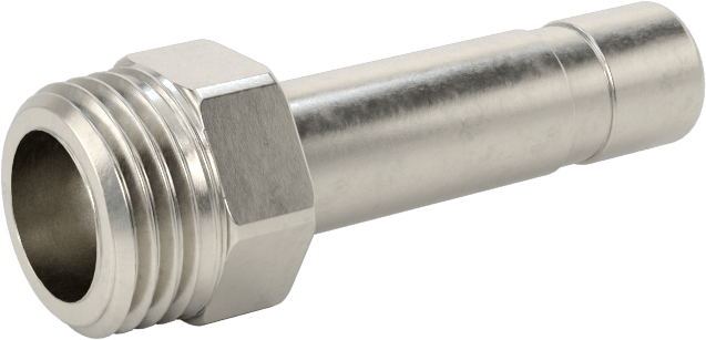 Gıda ve İçecek için Paslanmaz Çelik Push-to-Connect Bağlantı Parçası, Düz Adaptör 1/4 inç Boru Gövde Dış Çapı x 1/8 NPT Erkek