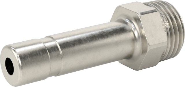 Gıda ve İçecek için Paslanmaz Çelik Push-to-Connect Bağlantı Parçası, Düz Adaptör 1/4 inç Boru Gövde Dış Çapı x 1/8 NPT Erkek