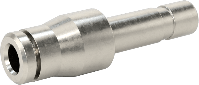Gıda ve İçecek için Paslanmaz Çelik Push-to-Connect Bağlantı Parçası, Redüktör, 6 mm Boru Mil Dış Çapı x 4 mm Boru Dış Çapı için