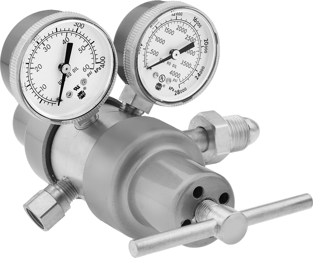 NPT Female Outlet × Male Inlet Two-Stage Valves with T-Handle