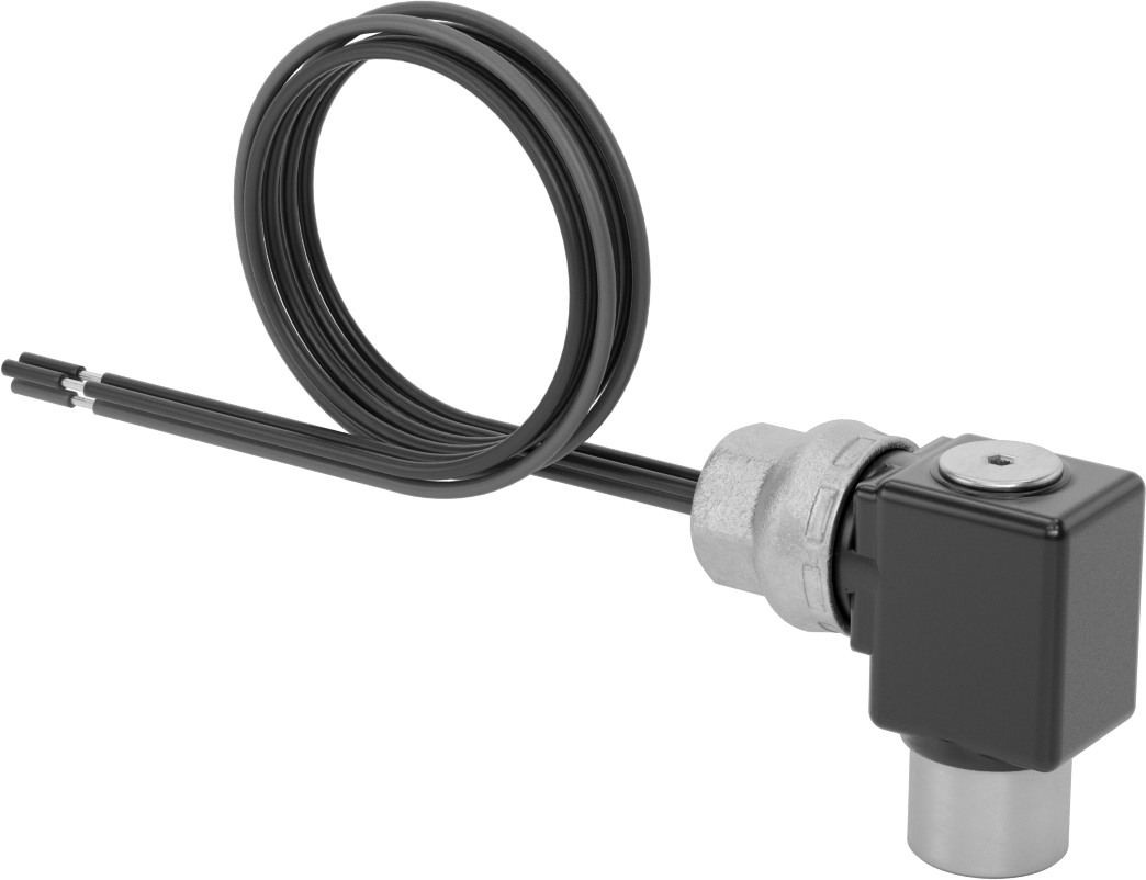 Soğutma Suyu için Kompakt Solenoid Açma/Kapama Valfi, 1/8 NPT Dişi, Tel Uçlu 303 Paslanmaz Çelik, 120V AC, 0,22 Cv