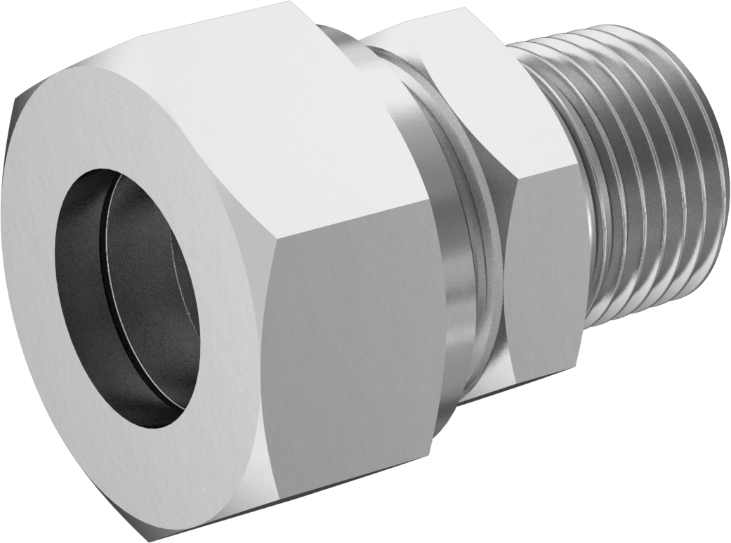 Nikel Kaplı Pirinç Sıkıştırma Bağlantı Elemanı, Düz Adaptör, 18 mm Boru Dış Çapı x 1/2 Erkek BSPT için